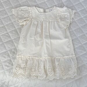 GAP Cream Eyelet Kids Dress